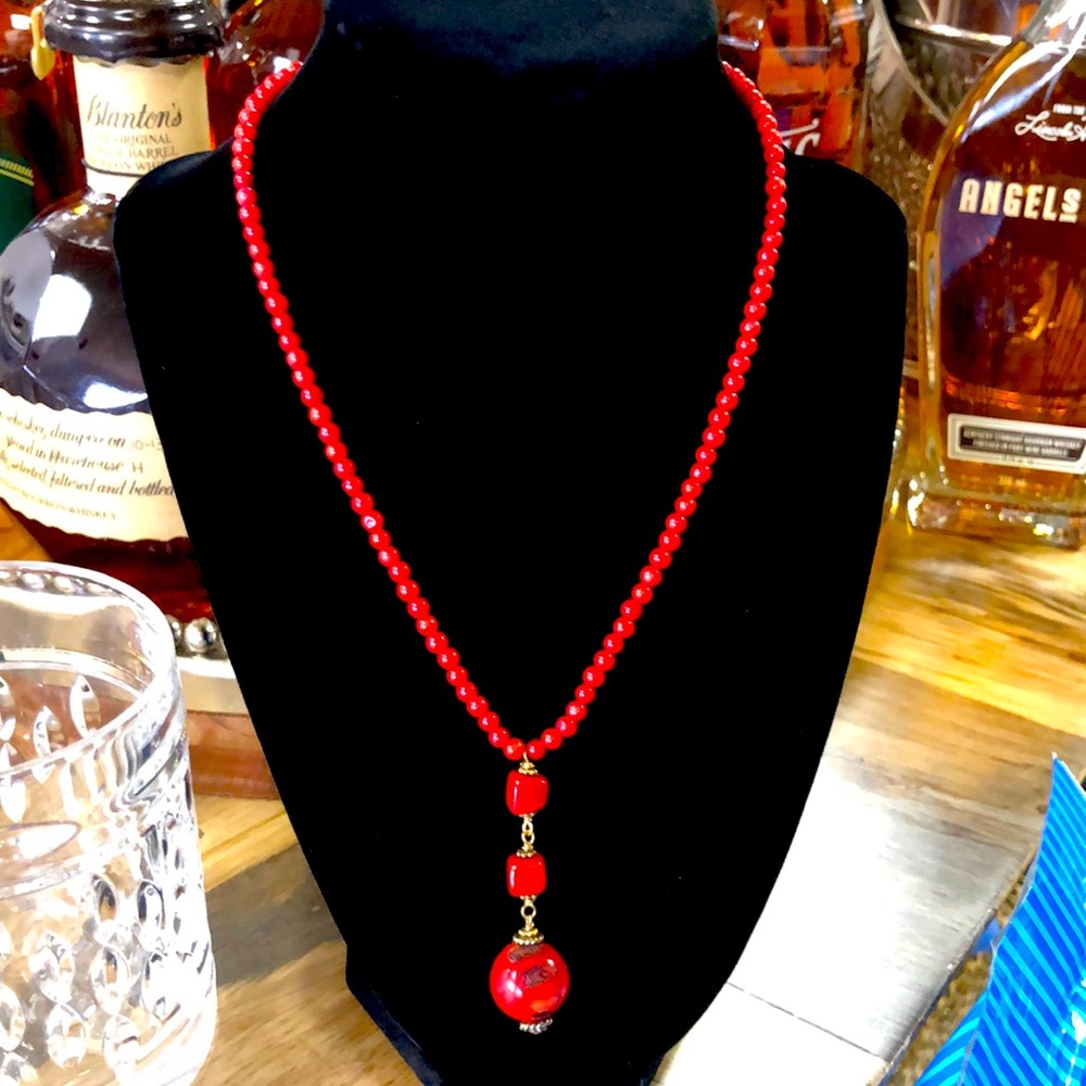 Red turquoise necklace